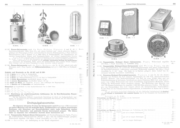 Offenes Buch mit verschiedenen elektronischen Geräten auf seinen Seiten, das Bilder verschiedener Maschinen und begleitenden Text anzeigt.
