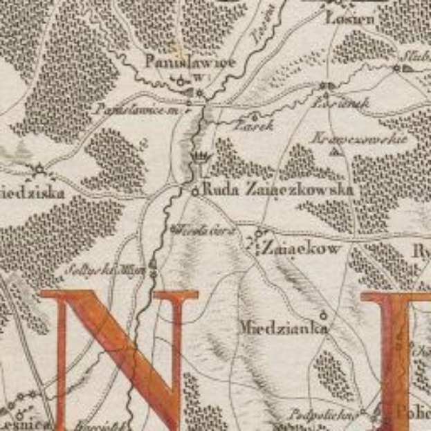 Old map of Nizhny Novgorod with labeled streets, buildings, and landmarks.