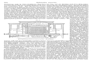 Eine Buchseite mit einer detaillierten Zeichnung eines Automobils mit beschrifteten Komponenten, betitelt mit "Deutsches Patent 890,000,000 - Schematics of the Engine".