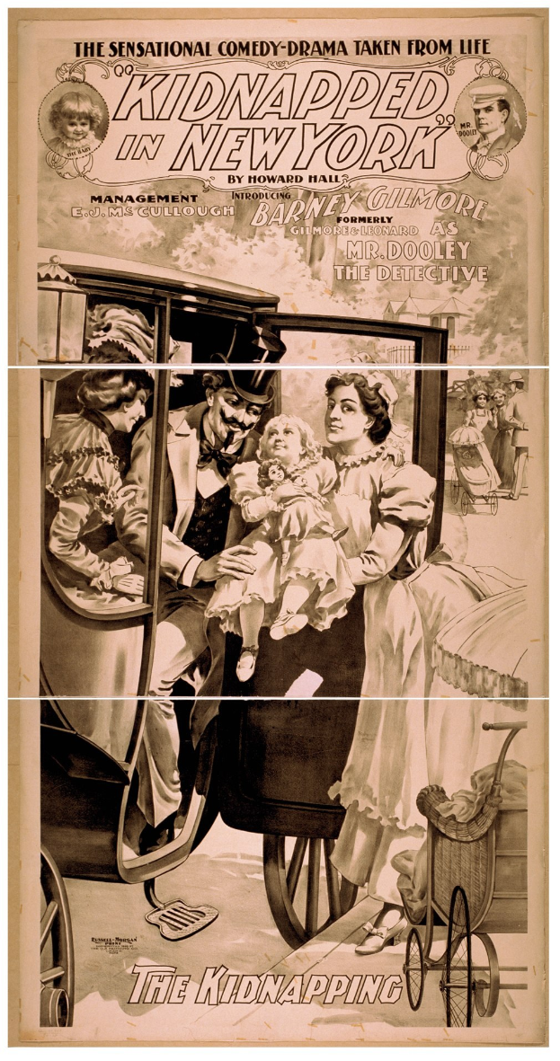 Plakat für den Film 'Entführt in New York' zeigt eine Gruppe besorgter Menschen in einem Fahrzeug, mit dem Titel über der Spitze und einem ernsten, ged├Ąmpften Farbschema.