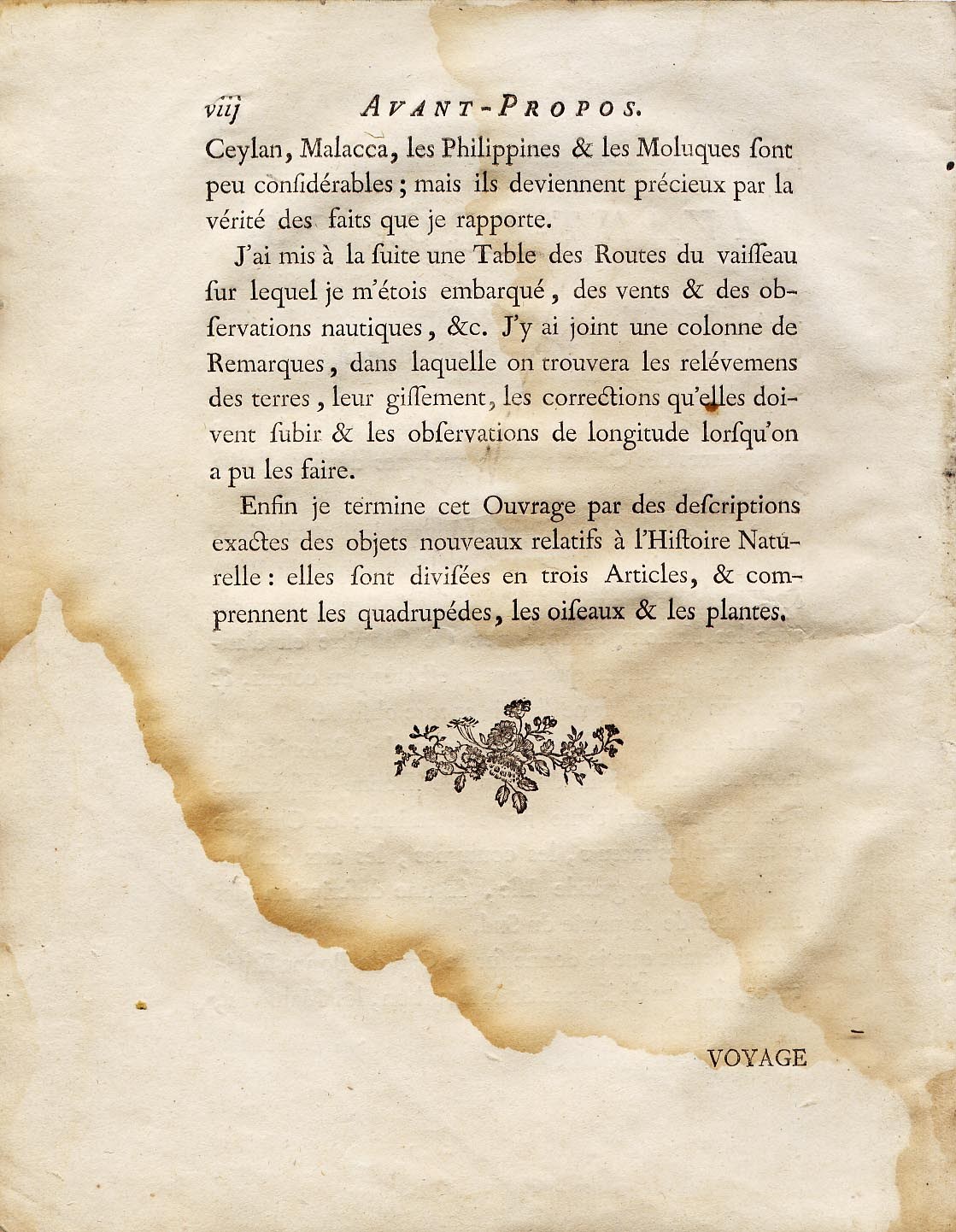 Old book with a map of the Philippines on the cover, featuring text including "Avant-Propos, Ceylan, Malacca, Les Philippines & Les Moliques Font".
