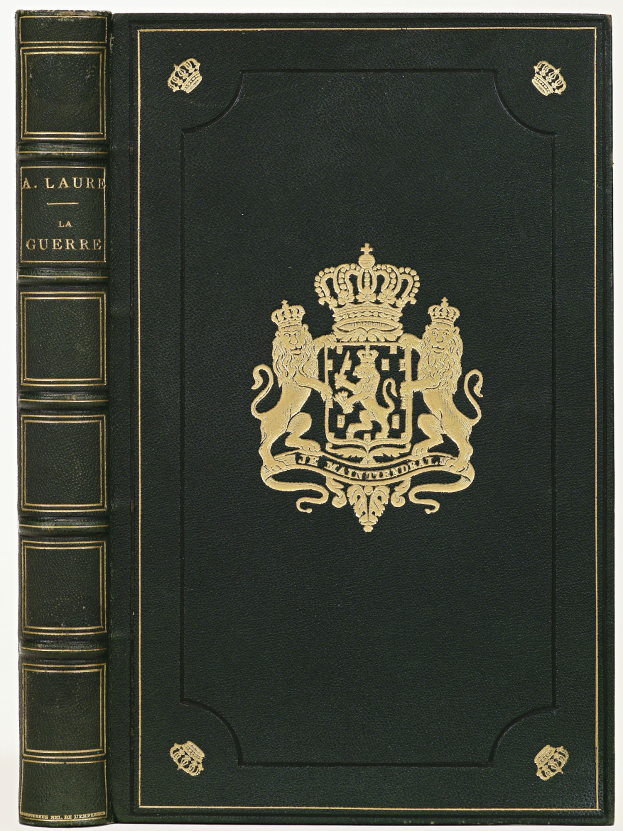 Schwarzes Gesetzbuch mit einer goldenen Krone auf dem Cover, vor einem weißen Hintergrund.