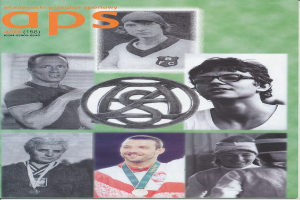 Ein Plakat mit einer Gruppe von Fußballspielern, die Medaillen tragen, begleitet von textbezogenen Informationen und einem Logo.