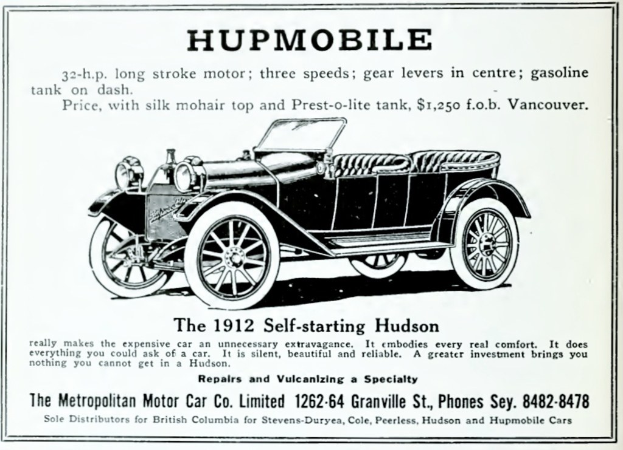 Anzeige mit einem Auto und Text.