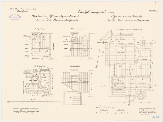 Ausführlicher Grundrissplan des ehemaligen Bundeskanzleramts