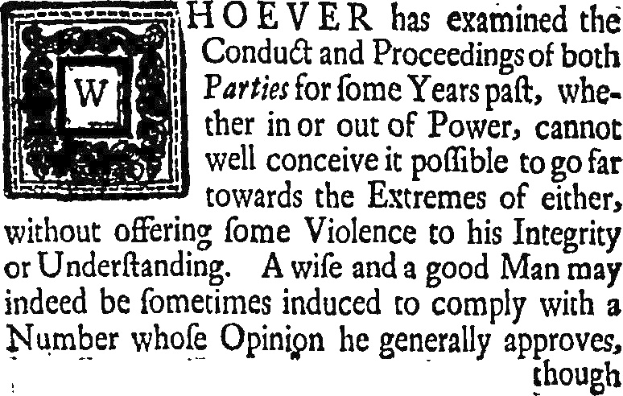 Schwarzes und weißes Foto eines Mannes im Anzug und mit Krawatte mit zentrierter Schrift und einem Logo, wobei der Text politische Verhaltensweisen und Integrität diskutiert.