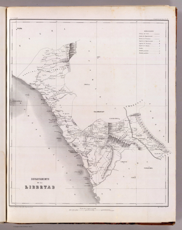 Offenes Buch mit detaillierter Karte Mexikos mit beschrifteten Provinzen, Städten und geografischen Merkmalen