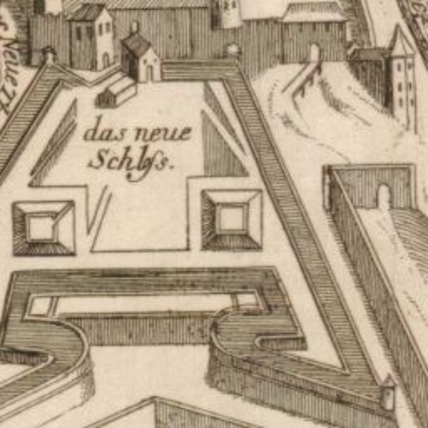A detailed hand-drawn map of Schleswig-Holstein, Germany, featuring streets, buildings, landmarks, and text describing the region's history, culture, and attractions.