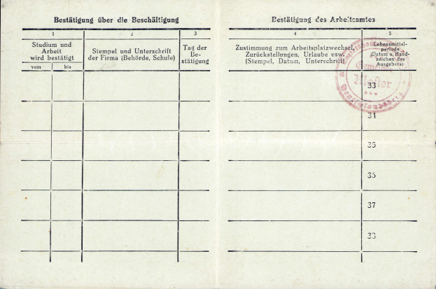 Alter deutscher Wehrmacht-Pass aus dem Zweiten Weltkrieg mit rotem Stempel.