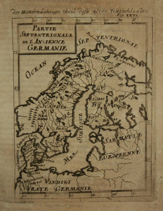 An old German genealogy book's first page listing names and numerical data.